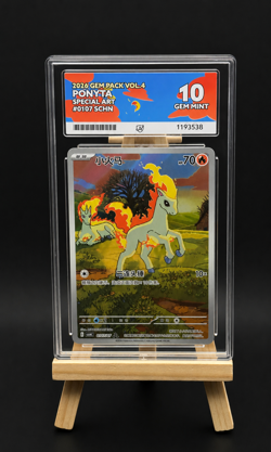 CHINESE GEM PACK VOL4 0107 PONYTA ACE 10 (NOT PSA) Perfect Subs | Great Centring - Image 1