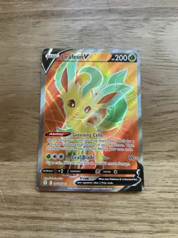 Pokemon TCG Leafeon v Full Art Evolving Skies Ultra Rare 166/203 - Image 1