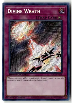 Divine Wrath (Secret Rare) SGX4-ENB18 Speed Duel GX Yu-Gi-Oh LP - Image 1