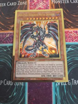 Yu-Gi-Oh! Red-Eyes Darkness Metal Dragon MGED-EN009 Premium Gold Rare 1st Ed NM - Image 1
