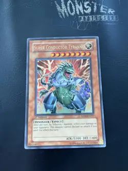 YUGIOH SUPER CONDUCTOR TYRANNO ULTRA RARE SD09-EN001 1ST EDITION PLAYED - Image 1