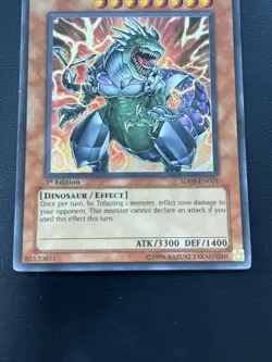 YUGIOH SUPER CONDUCTOR TYRANNO ULTRA RARE SD09-EN001 1ST EDITION PLAYED - Image 4