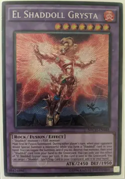 YuGiOh El Shaddoll Grysta Secret Rare NECH-EN048 - Image 1