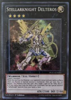 YuGiOh Stellarknight Delteros Secret Rare 1st Edition DUEA-EN053 - Image 1