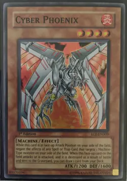 YuGiOh Cyber Phoenix Super Rare 1st Edition EOJ-EN009 - Image 1
