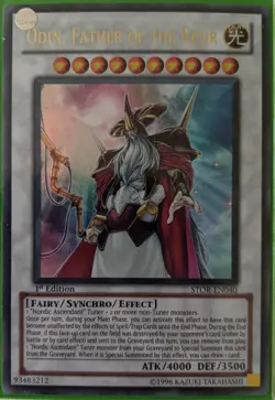 YuGiOh Odin, Father of the Aesir Ultra Rare 1st Edition STOR-EN040 - Image 1