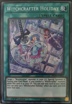YuGiOh Witchcrafter Holiday Secret Rare 1st Edition INCH-EN021 - Image 1