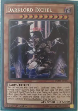 YuGiOh Darklord Ixchel Secret Rare 1st Edition DESO-EN030 - Image 1
