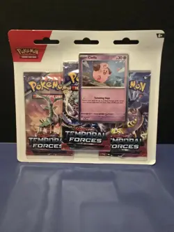 3x Pokemon TCG Scarlet & Violet Temporal Forces Three Booster Blister (Cleffa) - Image 5