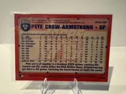 Pete Crow-Armstrong 1991 Topps Chrome Mojo Refractor Cubs 🔥 PCA 2026 - Image 2