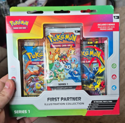 Pokemon TCG First Partner Illustration Collection Series 1 2 Packs + 3 Promos - Image 1