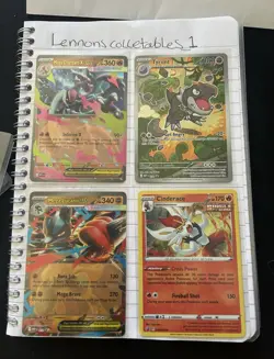 Pokemon TCG 4 PROMO cards mega Charizard X/Tyrunt/Mega Lucario/Cinderace - Image 1