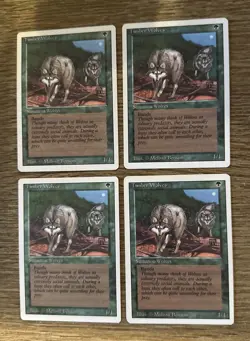 MTG * X4 Timber Wolves X4 LP Revised (3rd) Edition Playset Regular SellbyCyn - Image 1