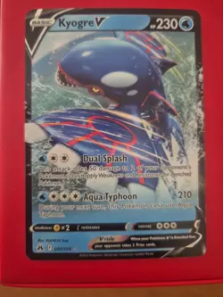 Pokemon TCG Kyogre v Crown Zenith Ultra Rare Card 037/159 NM - Image 1
