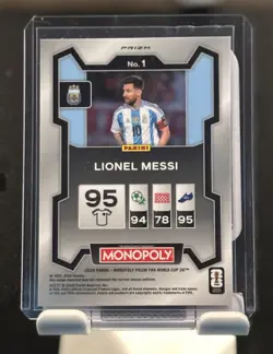 Panini 2026 Prizm Monopoly FIFA World Cup Lionel Messi SILVER Prizm #1 Argentina - Image 2