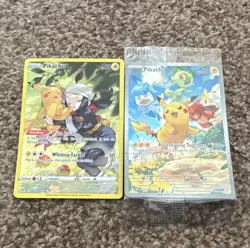 Pikachu Pokemon TCG 2-Card BundelHolo Full Art Lost Origin EN TG05/TG30 027/159 - Image 1