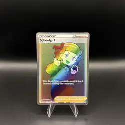 Pokemon TCG Schoolgirl 277/264 Rainbow Rare Fusion Striker NM/M - Image 1