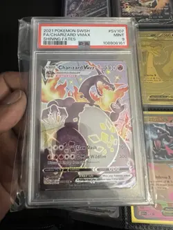 Pokemon TCG Charizard VMAX Shining Fates SV107/SV122 Gem Mint PSA 9 - Image 1