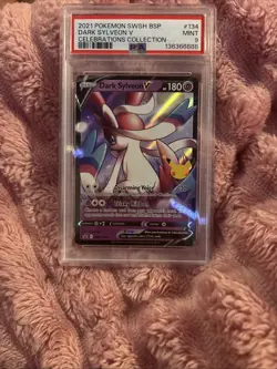 2021 Pokemon SWSH BSP Dark Sylveon v Celebrations Collection PSA 9 - Image 1