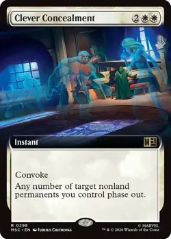 Clever Concealment Extended Art Marvel Super Heroes NM MTG - Image 1