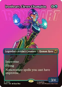 Ironheart, Clever Champion Foil Borderless Marvel Super Heroes NM MTG - Image 1