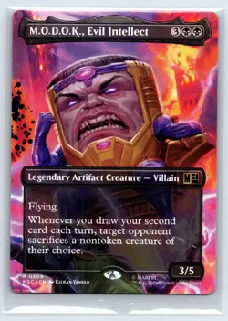 M.O.D.O.K., Evil Intellect (Borderless) 509 Commander: Marvel Super Heroes MTGNM - Image 1