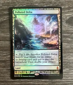 MTG Zendikar Expeditions Foil Full Art Polluted Delta - NM - Image 1