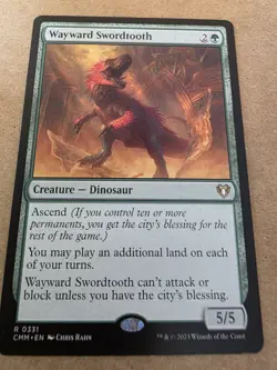 Wayward Swordtooth - Commander Masters Regular - Mtg - Image 1