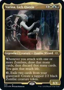 Varina, Lich Queen (Foil Etched) -Foil Near Mint MTG Double Masters 2022 - Image 1