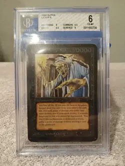 Lich Graded Beckett BGS 6 Alpha MtG Magic the Gathering Card Cards - Image 1