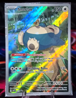 Pokemon Card SEALED Snorlax Black Star Promo Illustration Rare S&V Rare 051 - Image 1