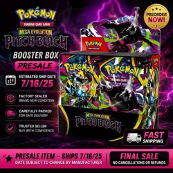 Pokemon Mega Evolution Pitch Black Booster Box Factory Sealed ships 7/16 - Image 1