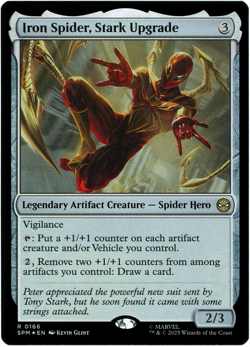 Iron Spider, Stark Upgrade (Foil) - 0166 - Marvel's Spider-Man MTG - NM/M - Image 1