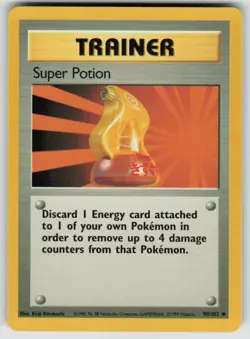 Super Potion 90/102 Uncommon Base Set Unlimited Pokemon NM - Image 1
