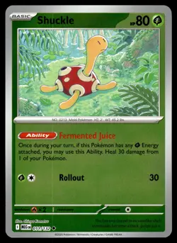 SHUCKLE - 011/132 Uncommon Mega Evolution Pokemon Reverse Holo NM - Image 1