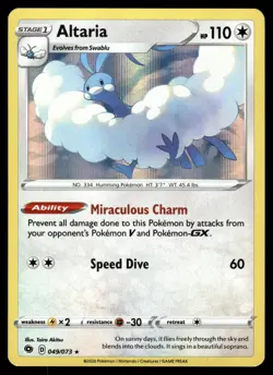 ALTARIA - 049/073 Holo Rare Champion's Path Pokemon NM - Image 1