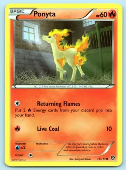 Ponyta 16/114 Steam Siege Pokemon NM - Image 1