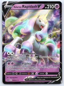Galarian Rapidash V SWSH111 Sword & Shield Promo Holo Pokemon NM - Image 1
