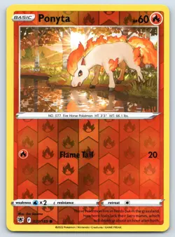 Ponyta 021/189 Astral Radiance Reverse Holo Pokemon NM - Image 1