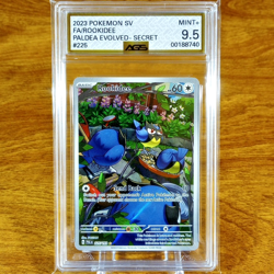 Pokemon Paldea Evolved Rookidee 225/193 AGS Mint+ 9.5 FA Holo Secret Rare 2023 - Image 1
