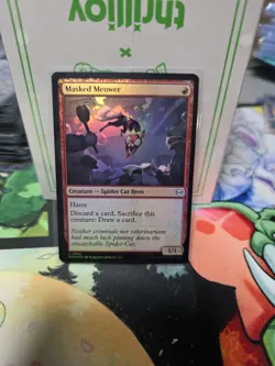 NM Foil Masked Meower, MTG, Marvel's Spider-Man, Magic the Gathering, 82 - Image 1