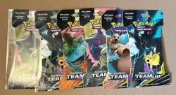 6x Pokemon 2019 Team Up Sleeved Booster Packs New & Factory Sealed - Image 1