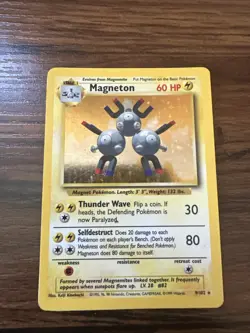 Pokemon TCG Magneton Holo Rare Base Set 9/102 - Image 1