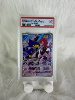 Team Rockets Murkrow Illustration Card Destined Rivals Series 200/182 PSA 9 - Image 3