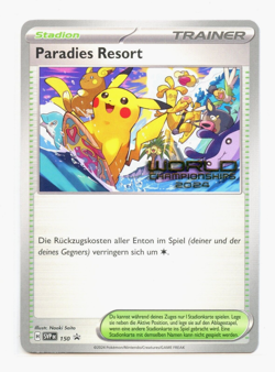 Paradise Resort 2024 SV-P Championships World Promo German Pokemon Card (LP) - Image 1