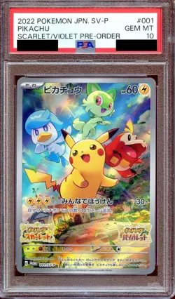PSA 10 Pikachu 001/SV-P Scarlet Violet PreOrder Promo Japanese Pokemon Card MINT - Image 1