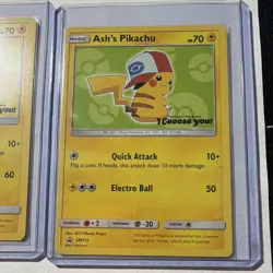 Ash's Pikachu SM110 SM111 SM112 SM Black Star Promos 3-Card Lot English - Image 4