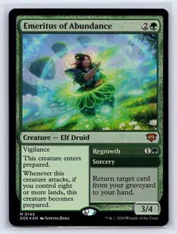 Emeritus of Abundance 145 Secrets of Strixhaven Magic: The Gathering Foil NM - Image 1