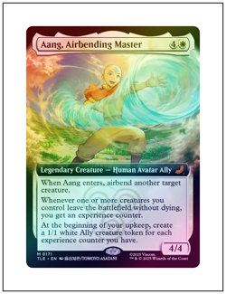Aang, Airbending Master, Extended Art Foil, Avatar, Magic MTG NM - Image 1