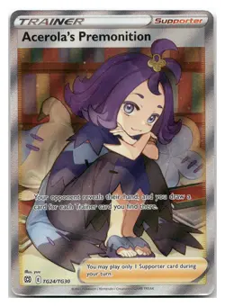 Acerola's Premonition [SWSH09:TG - TG24/TG30] Holofoil Pokemon NM - Image 1